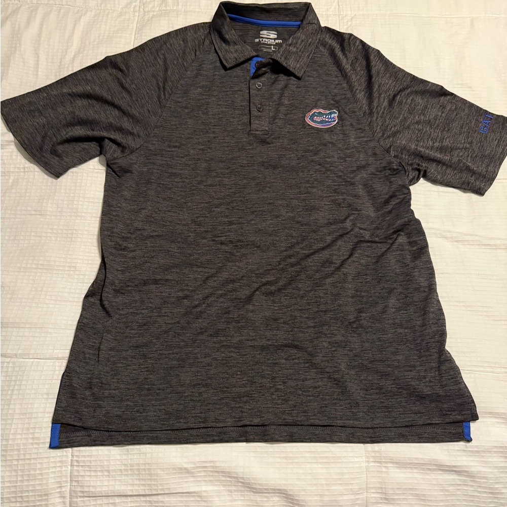 Stadium Athletics Gators Gray Polo Shirt Classic Design
